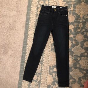 Frame Denim High Rise Ankle Skinny Jeans